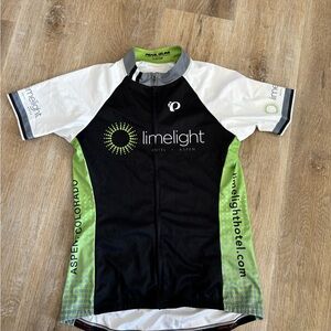 Limelight Pearl iZumi Full Zip Cycling Jersey in Black and Green